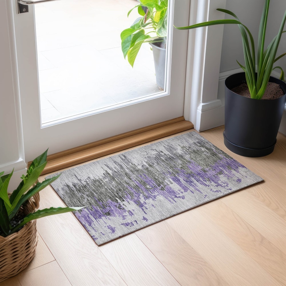 Machine Washable Indoor/ Outdoor Chantille Modern Ombre Rug