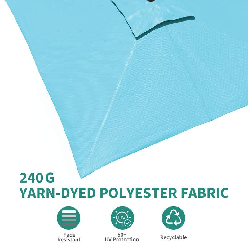 10x10Ft Offset Patio Umbrella, with Adjustable Tilt, 360° Rotating