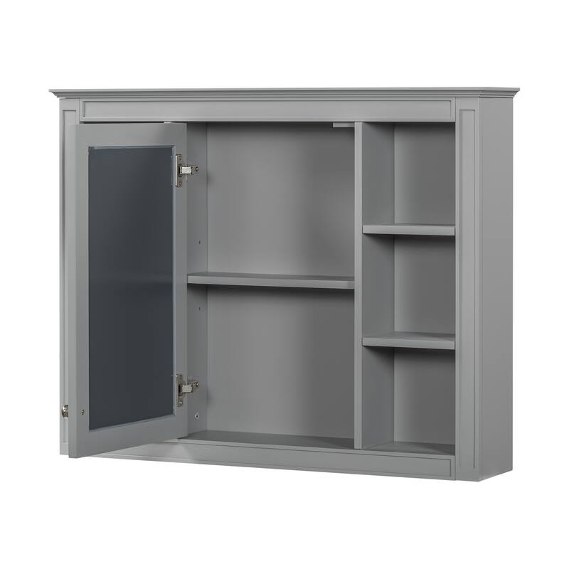 GDFStudio - Carramore Modern Bathroom Vanity Set with Ceramic Sink, Medicine Cabinet, 2 Soft Closing Doors & Drawers - 36'W