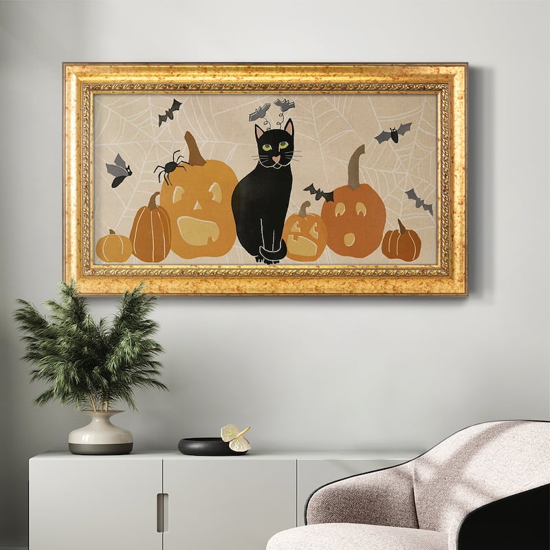 Pumpkin Patch Cats Collection D Premium Framed Canvas- Ready to Hang