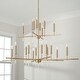 preview thumbnail 4 of 2, Elora 20-light Matte Brass Hanging Chandelier