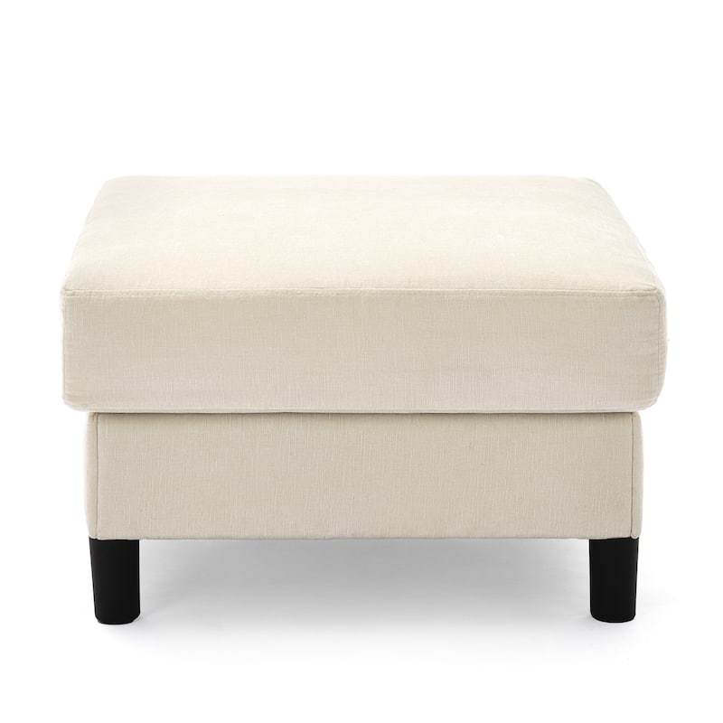 Chenille Upholstered Square Ottoman Footrest