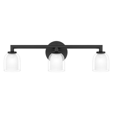 Tice 3-Light Matte Black Vanity Light