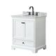 Option White / White Carrara Marble Top / Matte Black