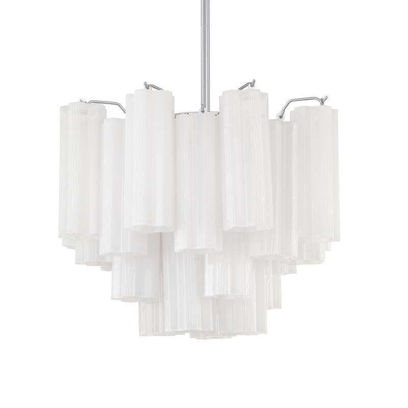 Crystorama Lighting Group ADD-300-WH Addis 4 Light 18" Wide Waterfall - Polished Chrome