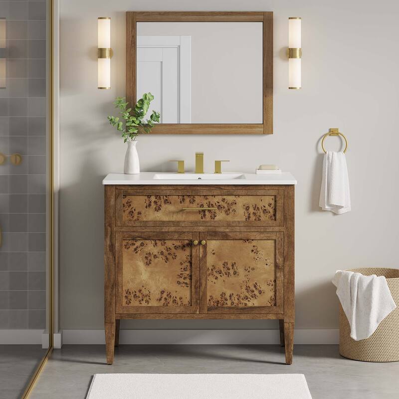 Elysian Bathroom Vanity Basin Included - White Brown - 36"