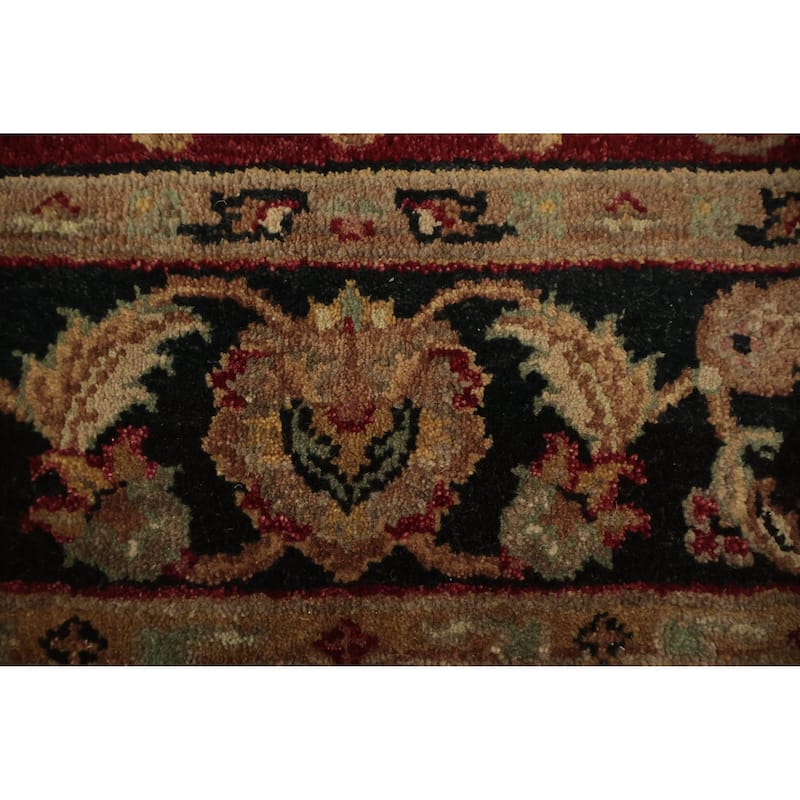 Hand Knotted Oriental 100% Wool Carpet Traditional Floral Red Agra Area Rug - 6' 1'' X 4' 1''