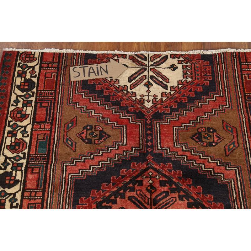 Hand Knotted Oriental 100% Wool Carpet Traditional Geometric Brown Ardebil Area Rug - 6' 9'' X 3' 9''