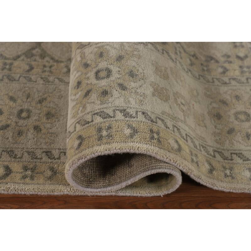 All-Over Oushak Oriental Area Rug Handmade Wool Carpet - 7'11" x 9'11"