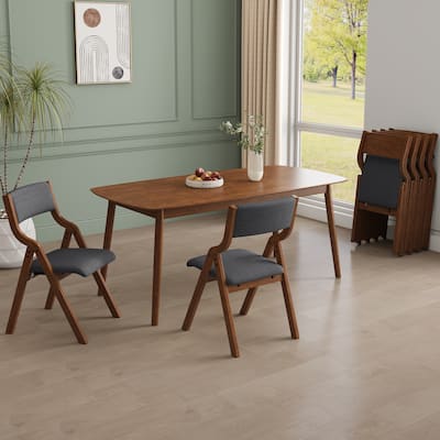 Upholstered Folding Dining Chair, Space Saving, Easy To Carry, Dining Room, No Assembly Required, 2-Pack