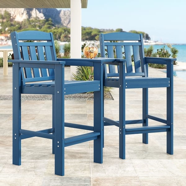HDPE Adirondack Bar Stools Tall Adirondack Chairs Set of 2 - Bed Bath ...