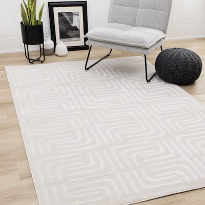 Leonardo Cream Beige Modern Area Rug