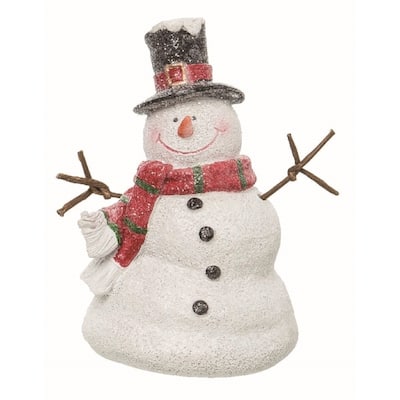 Transpac Resin Multicolor Christmas Snowman Figurine