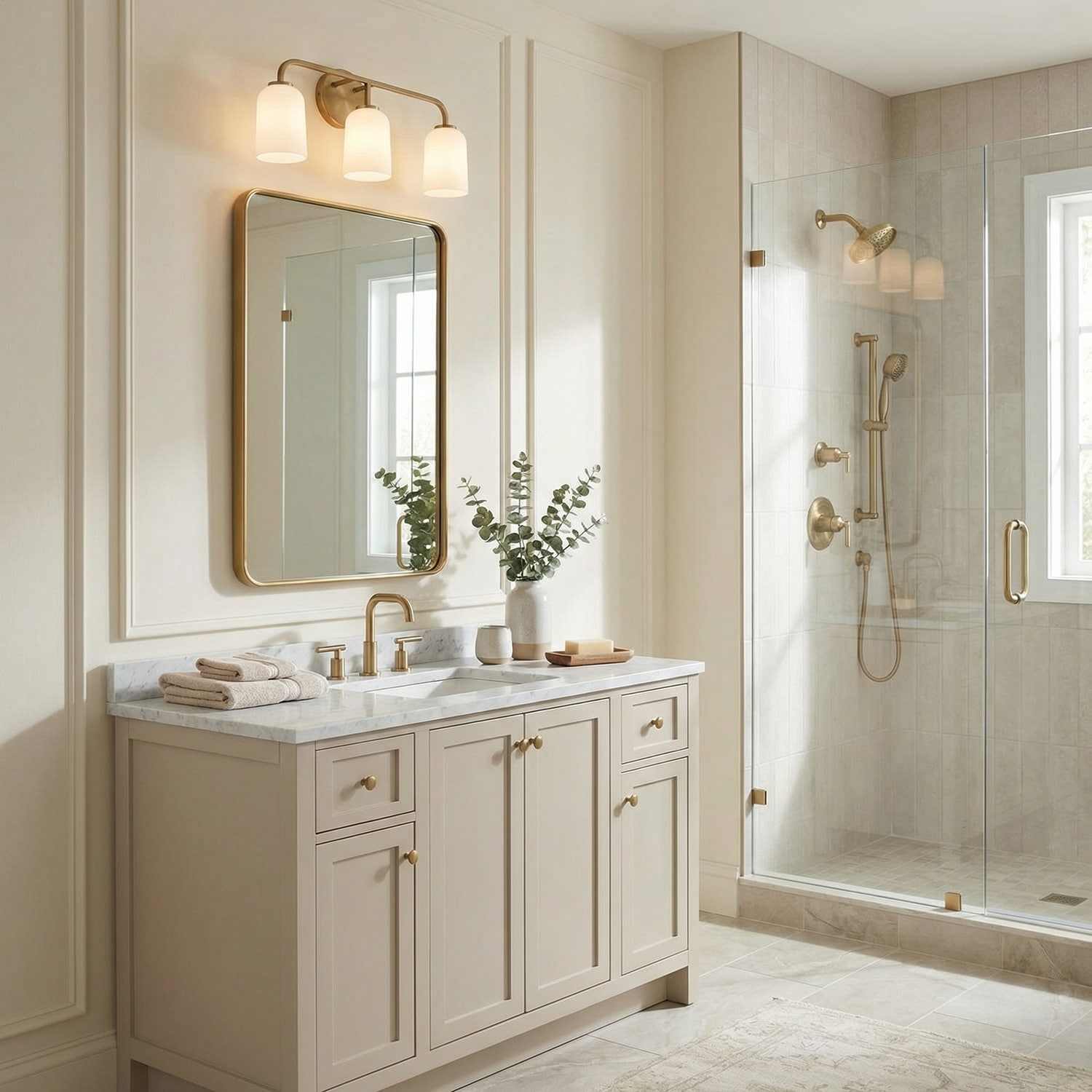 Lawson 3-light Bath/ Vanity Fixture w/ Soft White Glass