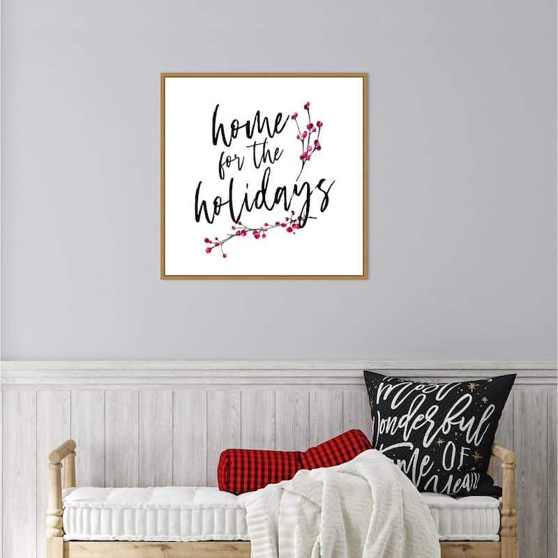 Home for the Holidays by Amanti Art Portfolio Framed Canvas Wall Art