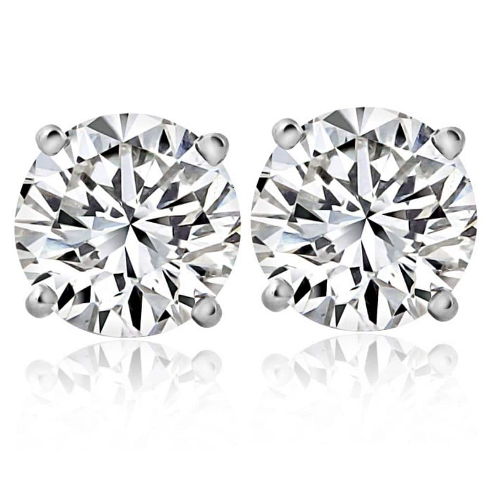 Bliss Diamond 2 1/4 Ct T.W. Round Cut Diamond Studs Lab Grown White Gold