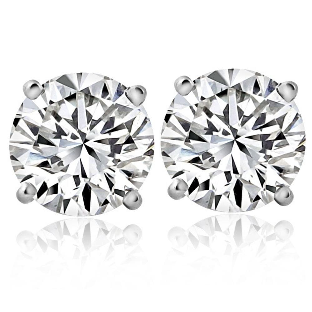 Bliss Diamond 2 1/4 Ct T.W. Round Cut Diamond Studs Lab Grown White Gold
