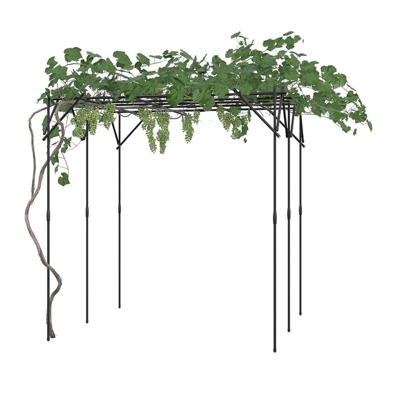 Modern Square Garden Trellis Geometric Plant Stand - Flat Top