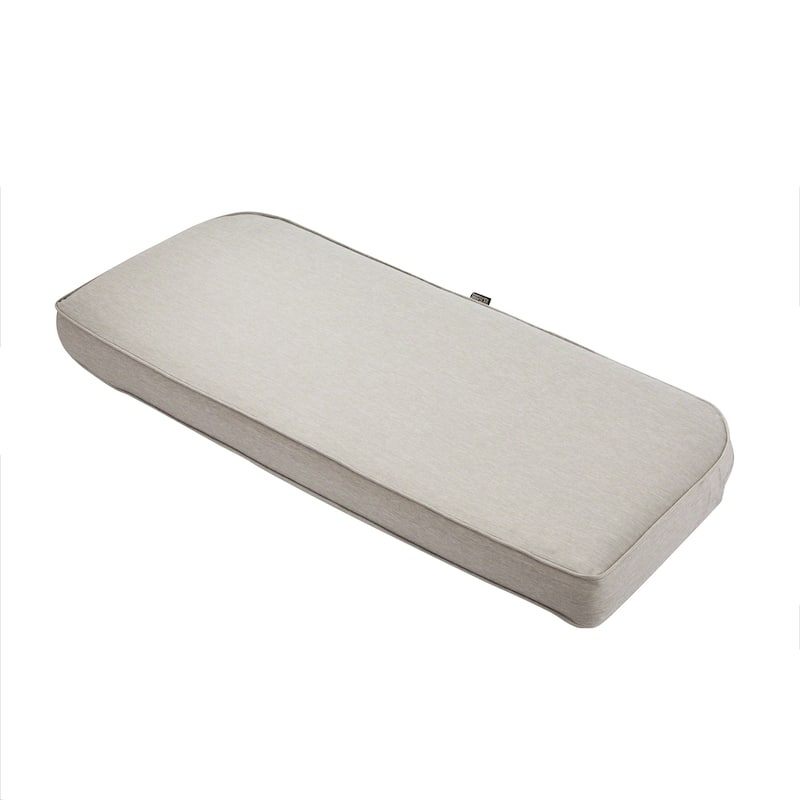 Classic Accessories Montlake FadeSafe Water-Repellent Outdoor Bench Cushion, 41"W x 18"D x 3"T - Heather Grey