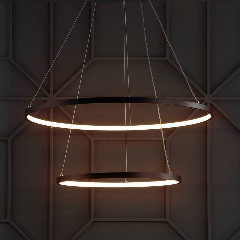 Kinsley Modern Bohemian Iron Integrated LED Pendant by JONATHAN Y