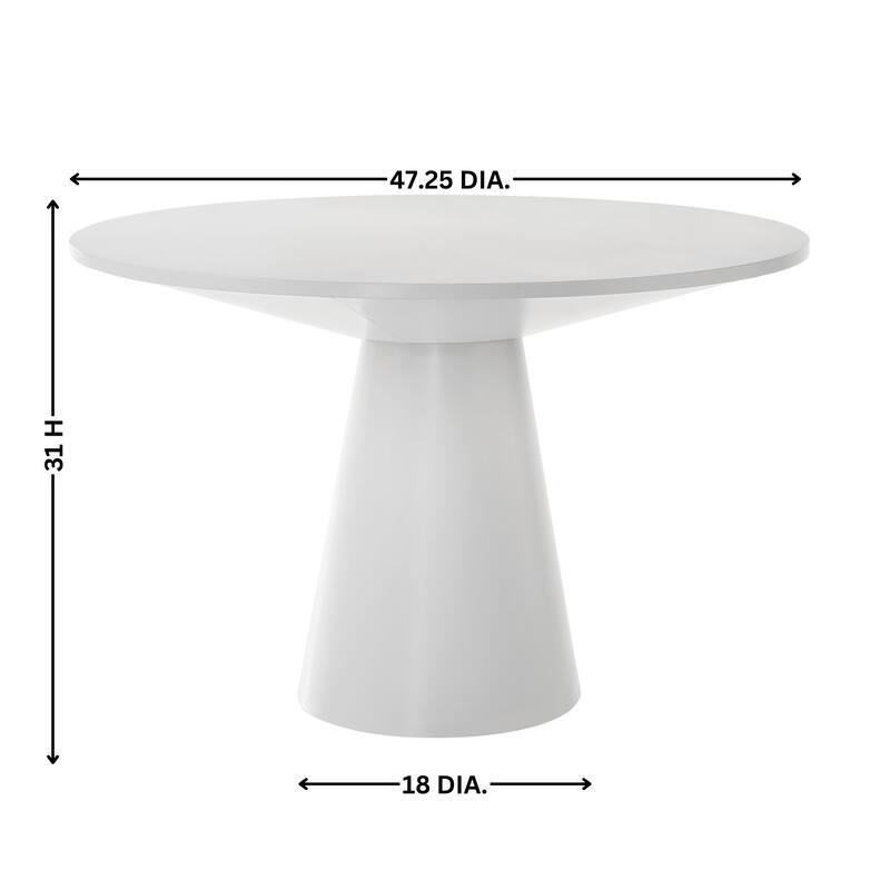 Roundhill Rocco 5-Piece 48'' Pedestal Dining Set, Round Pedestal Table with 4 Chairs