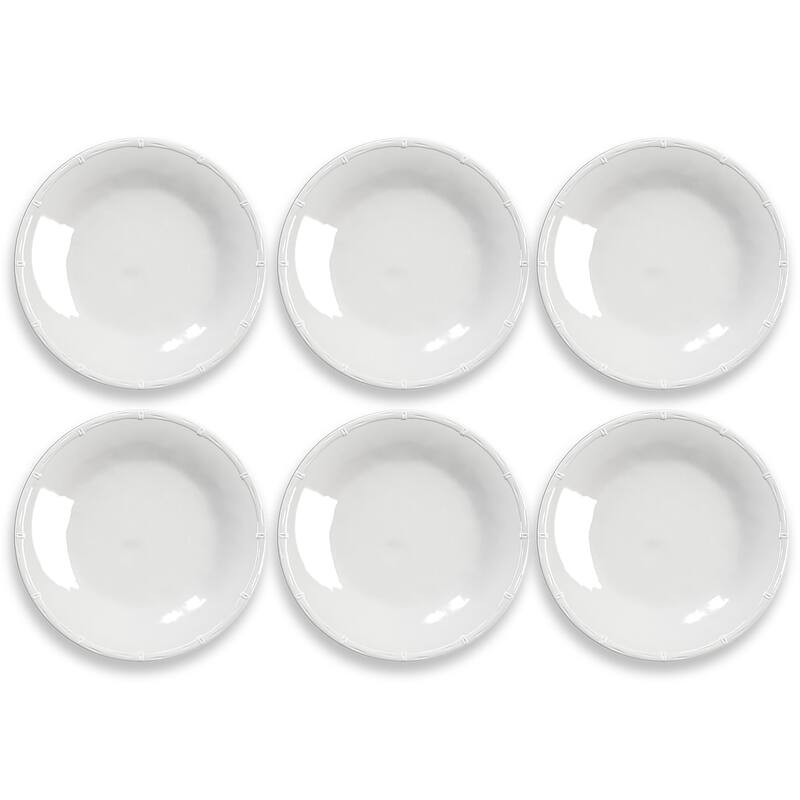 Abode Homewares by TarHong Bamboo Raised Rim Dinner Plate, 10.5", Set of 6