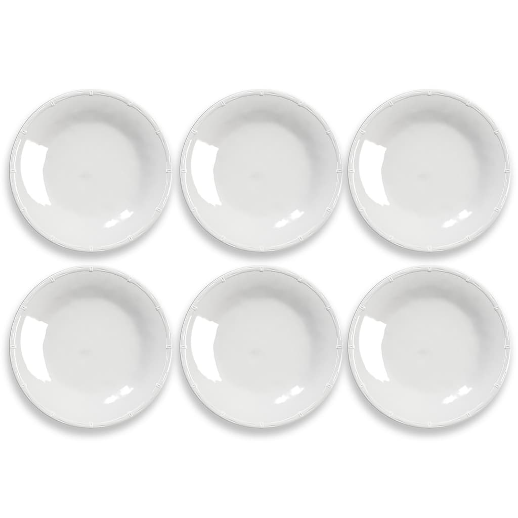 Abode Homewares by TarHong Bamboo Raised Rim Dinner Plate, 10.5", Set of 6