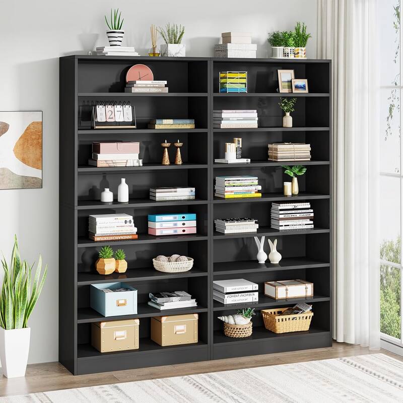 Bookcase, Open Display Storage Shelf, Organizer Cabinet Bookshelf Accent Shelving for Living Room, Home Office, Library, Bedroom