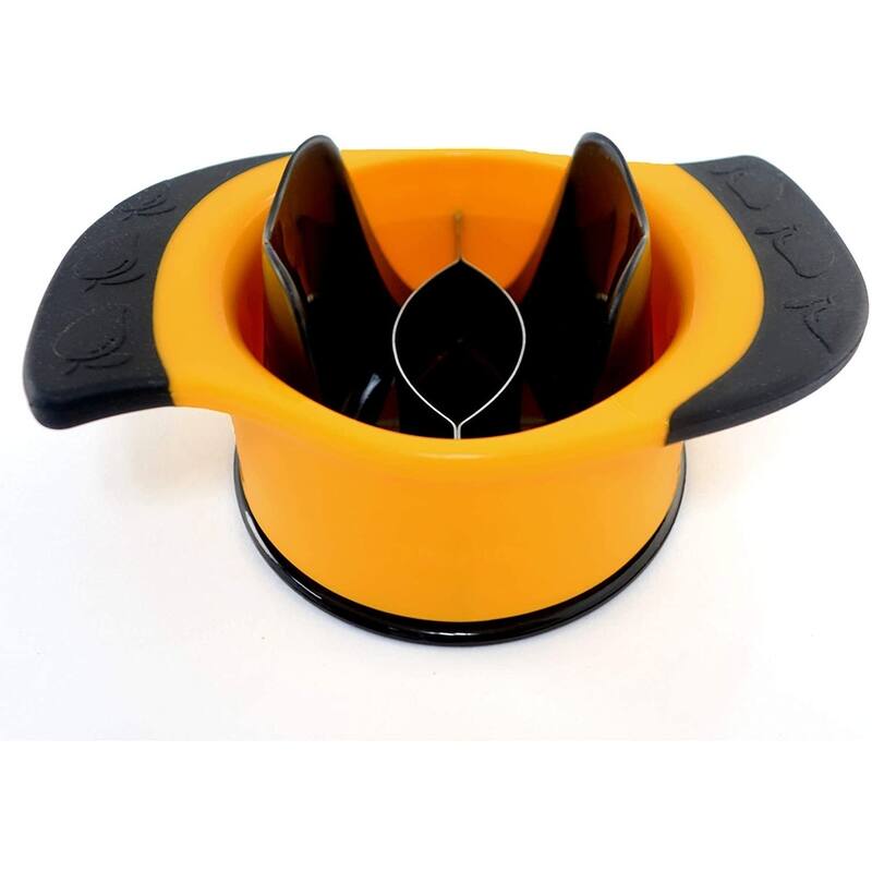 Norpro Grip-EZ 2-Section Stainless Steel Mango Slicer - Orange - Orange