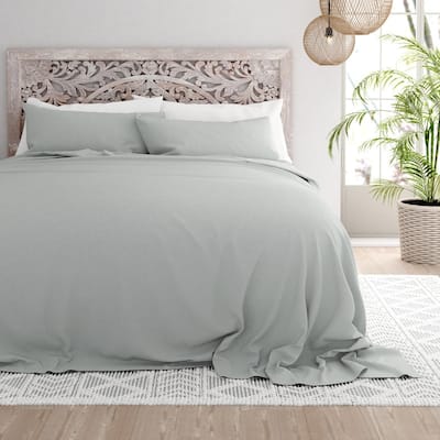Becky Cameron 4 Piece Solid Cotton Brushed Flannel Deep Pocket Sheet Set