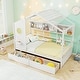 preview thumbnail 8 of 9, Twin Size House Bed with 2 Storage Drawers and Fence Guardrails
