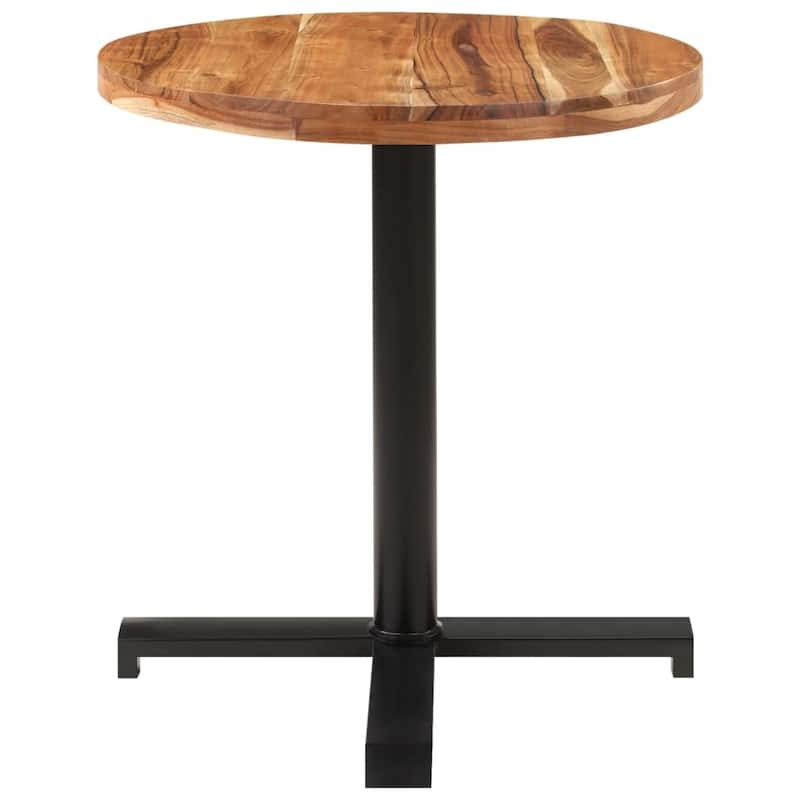 vidaXL Bistro Table Round Ã˜27.6"x29.5" Solid Acacia Wood