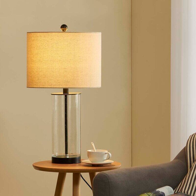 23.75" Clear Glass Table Lamp Set (Set of 2) - 13*13*23.75