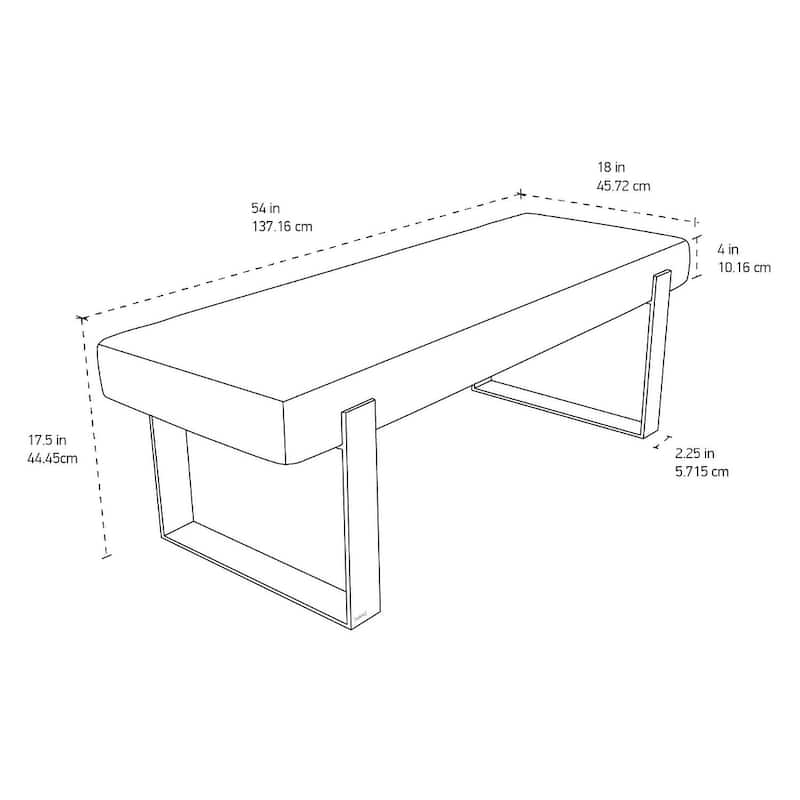 Vant Upholstered Bed Bench - Zigrino Mineral