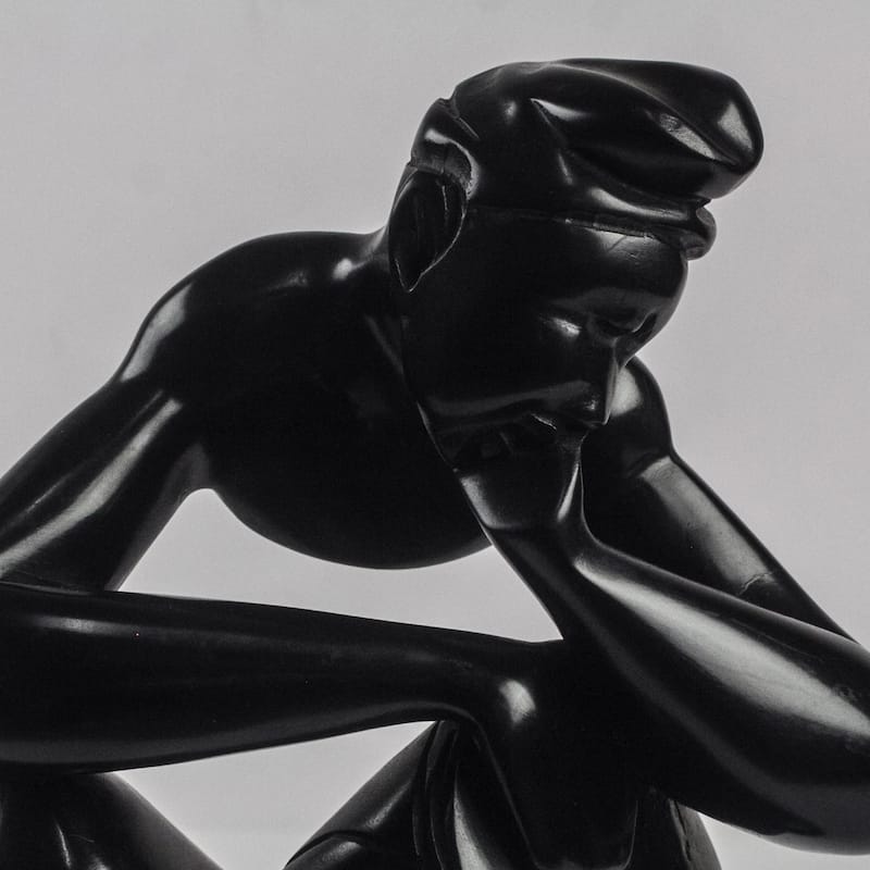 Novica Handmade Wise Drummer Wood Sculpture