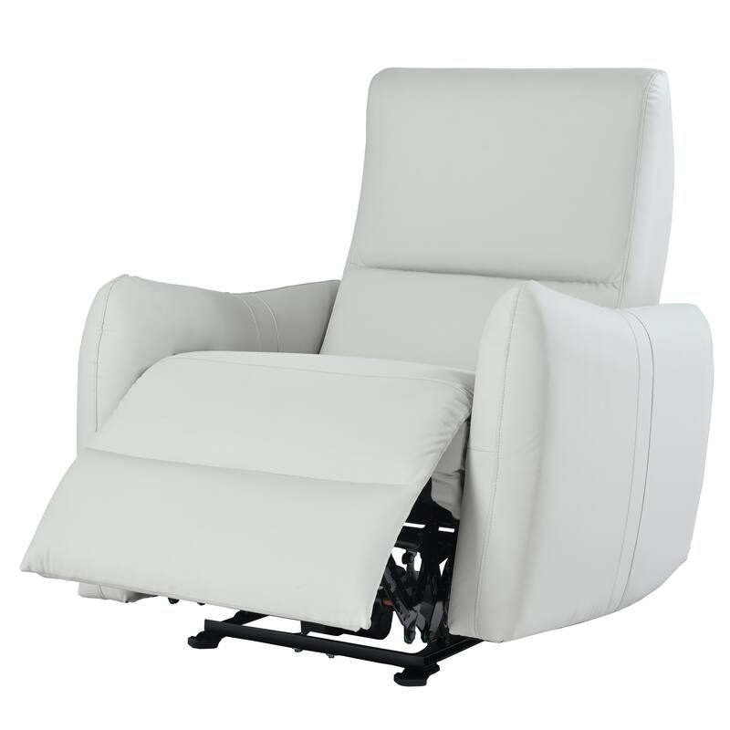 PU Leather Wall Hugger Recliner Chair with USB and Type-C Ports, Power Button Recline, and 330 lbs Capacity