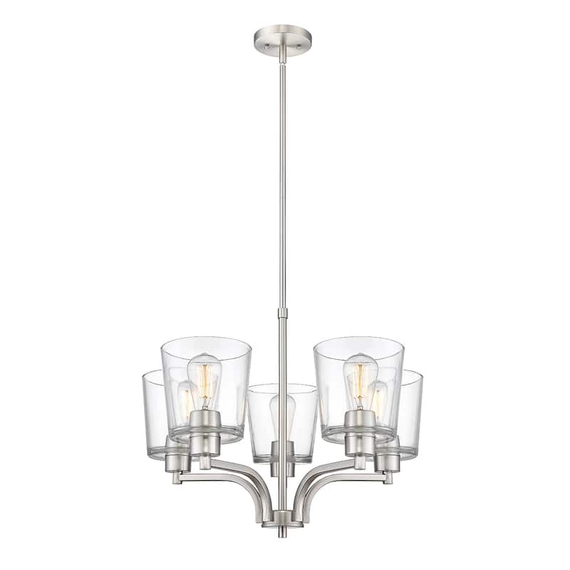 Millennium Lighting Evalon Chandelier with Clear Glass Shades
