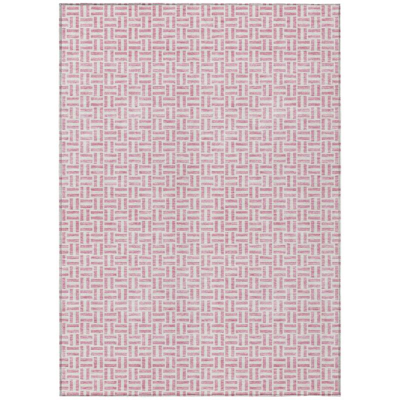 HomeRoots Geometric Transitional Rectangle Outdoor Rug