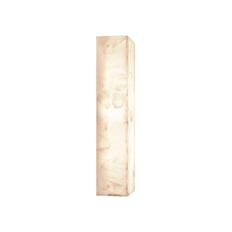 Justice Design LumenAria - Medley 17" LED ADA Alabaster Rocks Wall Sconce