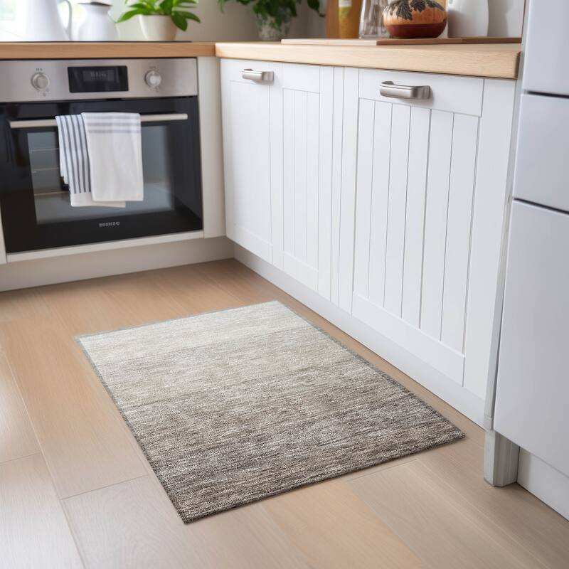 Machine Washable Indoor/ Outdoor Chantille Ombre Solid Rug