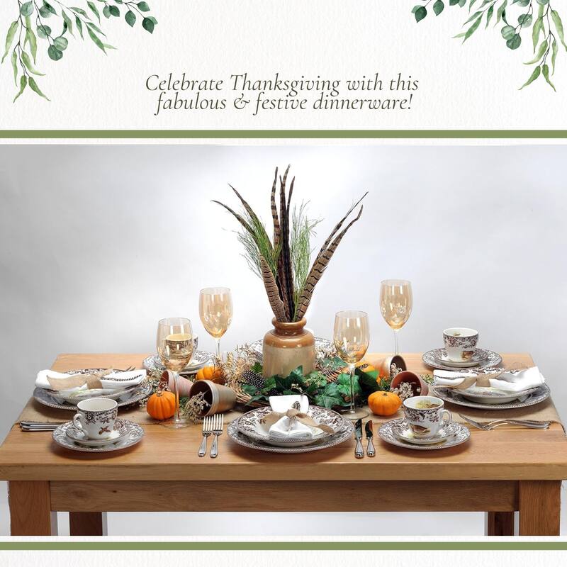 Spode Woodland Octagonal Platter - 19"