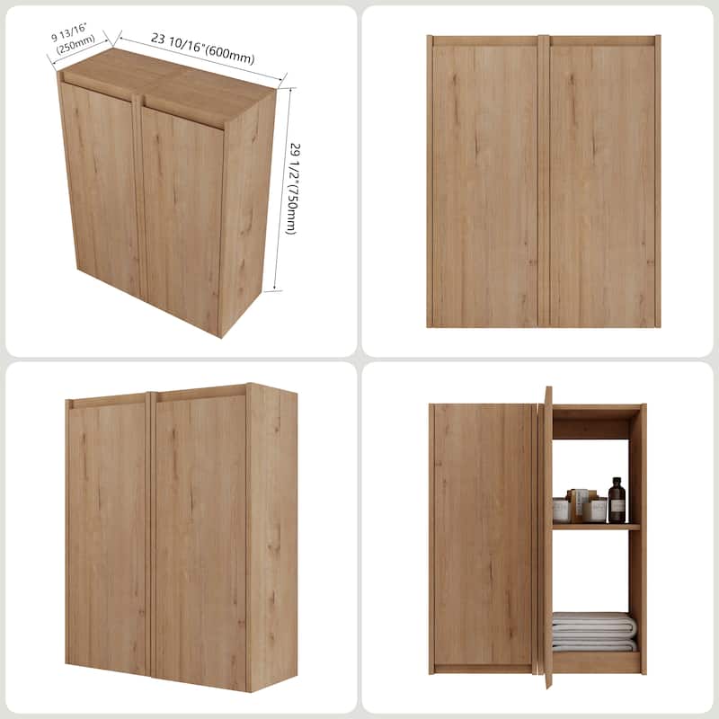 Malwee 12"/36" Bathroom Cabinet Wall Mounted Storage, Bathroom Medicine Cabinet with Soft Close Door and Shelf Over The Toilet