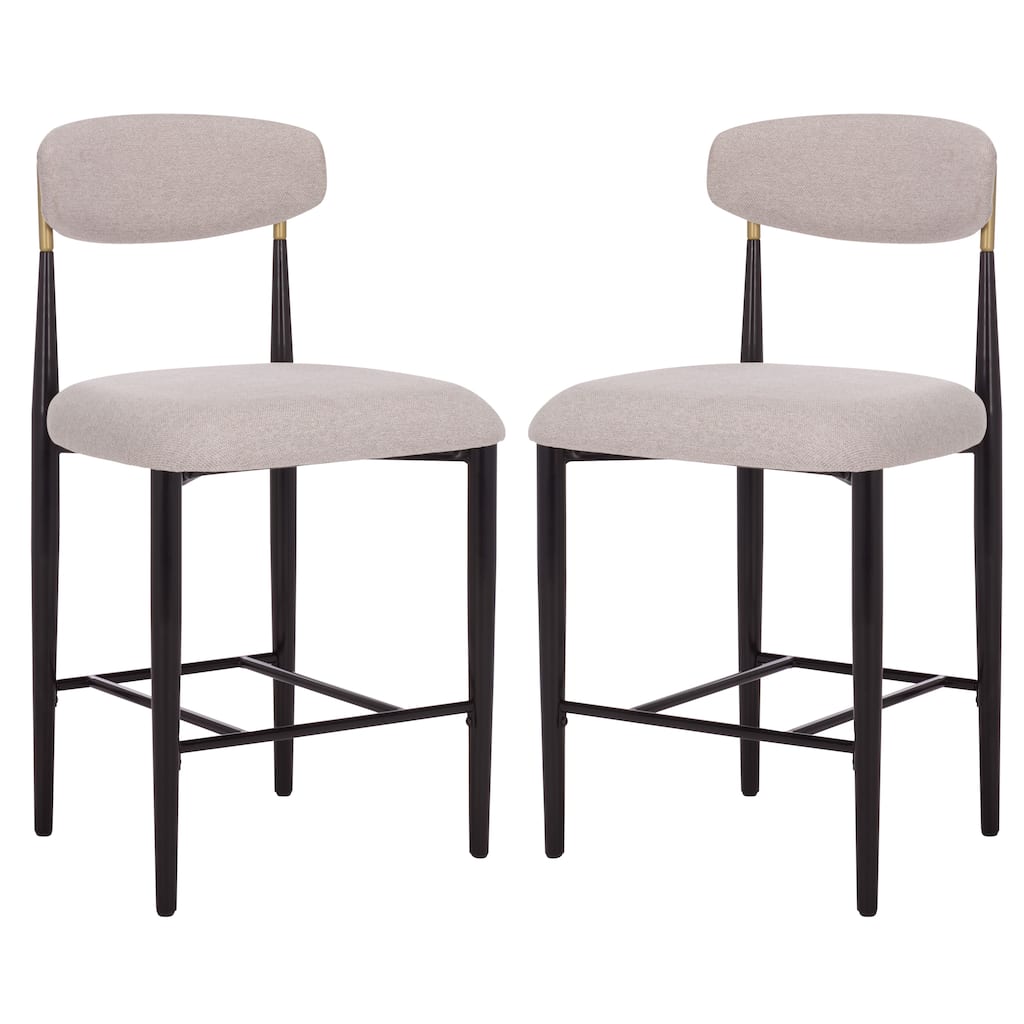 SAFAVIEH Covelle 25-inch Padded Counter Stool (Set of 2) - 20"W x 21"D x 37"H