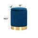 preview thumbnail 70 of 88, Adeco Round Storage Ottoman Footrest Stool Velvet Gold Plating Base