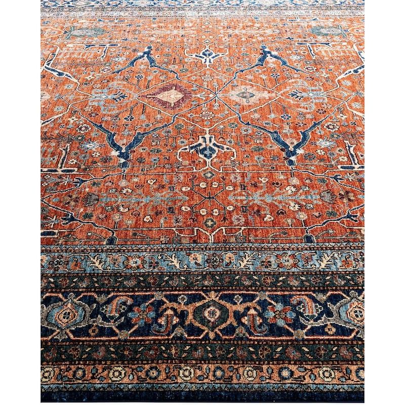 Serapi One-of-a-Kind Hand-Knotted Area Rug - Orange, 8' 2" x 9' 6" - 8' 2" x 9' 6"