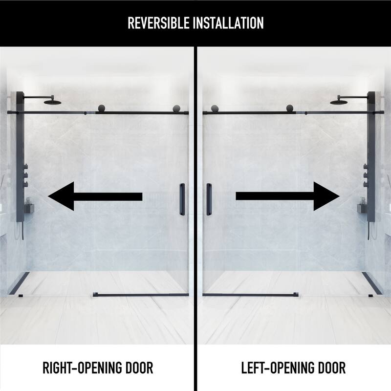 VIGO Elan Frameless Sliding Shower Door