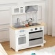 preview thumbnail 1 of 3, Wooden Play Kitchen for Kids - Innovative Corner Design, Realistic Cooking Sounds - 33.4*35