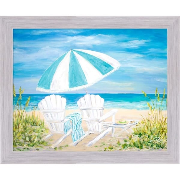 slide 2 of 3, Julie DeRice 'Beach Umbrella' Framed Art