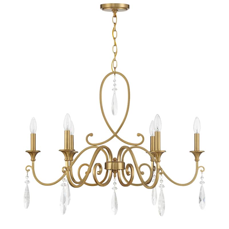 Savoy House 1-2700-6 Fairchild 6 Light 31" Wide Crystal Candle Style