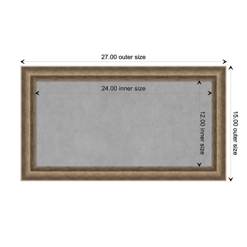Amanti Art Angled Bronze Framed Magnetic Board - Board Size 24x12